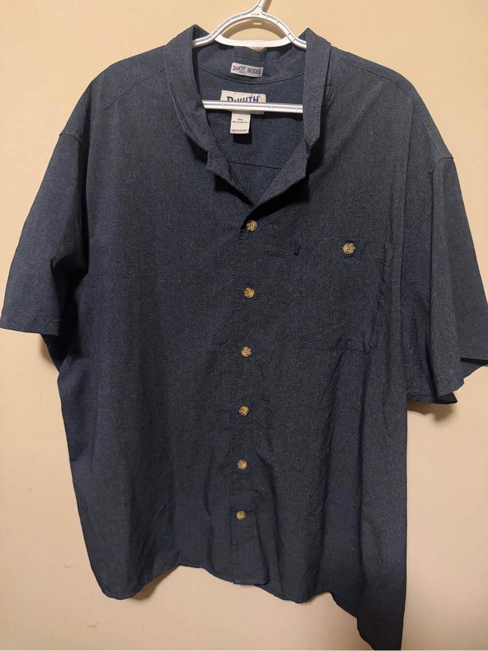 Duluth Trading Co Dark Teal Short-Sleeve Button-Down Shirt